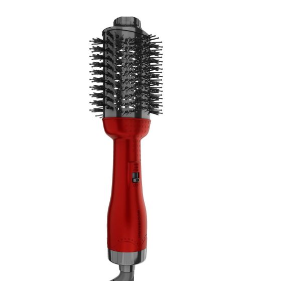 Rush Brush V2 Pro Volumizer Hair Straightener Brush Red