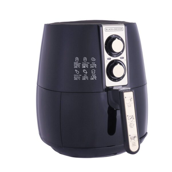 Black & Decker Air Fryer AeroFry, 1500 Watts, 4 Liters, Black AF300-B5