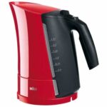 Braun MultiQuick 3 Kettle (Water Kettle) 1.7 Liter Capacity - 2200 Watts - Red - WK300