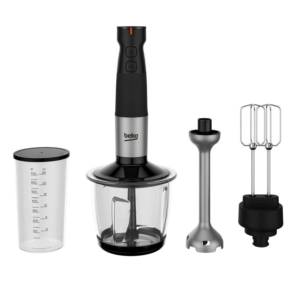 0309122 Beko Hand Blender with Accessories 750 Watt 1 Liter Black HBA 81762 BX - Image 1