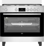 Beko, Gas Cooker, 90 cm, 5 Burners, Black x Silver. BGGR 11225 GXA