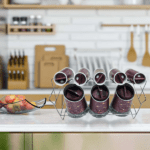 الاندلس طقم توابل معدنXزجاج 8 قطع