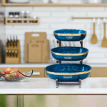 Andalus 4-piece carrier set with wooden stand