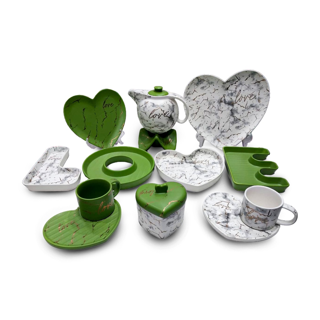 1101126 Andalus Tea Set + Heart Nuts Set 27 Pieces (3) - Image 1