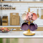 Andalus 6-piece soup set with wooden stand