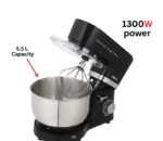 Mienta Stand Mixer, 1300 Watts, 5.5 Liters, Black KM38232C - Image 4