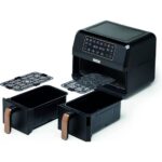 ⁦مقلايه هوائية رقمية مزدوجة من كينوود  XXXL اسود- 4 لتر- 1700 واط   Hfp70.000Bk⁩ - الصورة ⁦3⁩