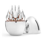 ⁦طقم شوك وملاعق 24 قطعه شكل بيضه تركي من اكسفورد  PIRLANTA⁩ - الصورة ⁦3⁩