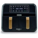 ⁦مقلايه هوائية رقمية مزدوجة من كينوود  XXXL اسود- 4 لتر- 1700 واط   Hfp70.000Bk⁩ - الصورة ⁦2⁩