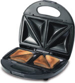 Black & Decker Sandwich Maker and Grill with 2 Slices, 750 Watts - Black TS2000-B5 - Image 2