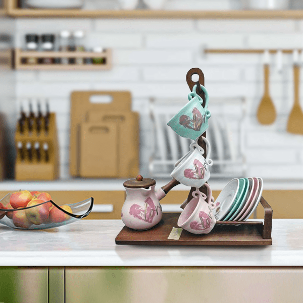 COF176 Andalus Coffee Set on Stand C2233 COF176 Multicolor - Image 1