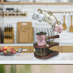 الاندلس طقم قهوه علي حامل Al2022-72 COF191 متعدد الالوان