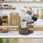 الاندلس طقم قهوه علي حامل Al-2022-98 COF197 متعدد الالوان