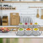 الاندلس طقم توابل 7قطع مضلع JA7084 TWA143 متعدد الالوان