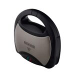 Black & Decker Sandwich Maker and Grill with 2 Slices, 750 Watts - Black TS2000-B5 - Image 3