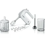 Bosch Hand Mixer with Attachments, 500 Watt, White - MFQ4080