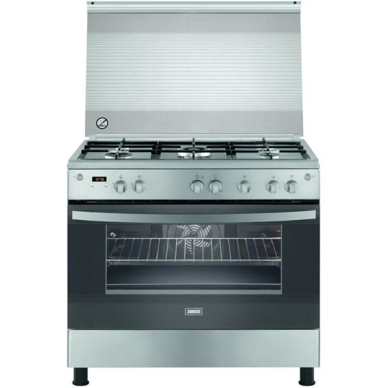 6878fe3124ef0_1747663755-zanussi-cool-max-freestanding-ga-3_7hkipiqurepfjd6x_1 Zanussi Cool Max Gas Cooker, 5 Burners, 90 cm, Stainless Steel - ZCG94396XB - Image 1