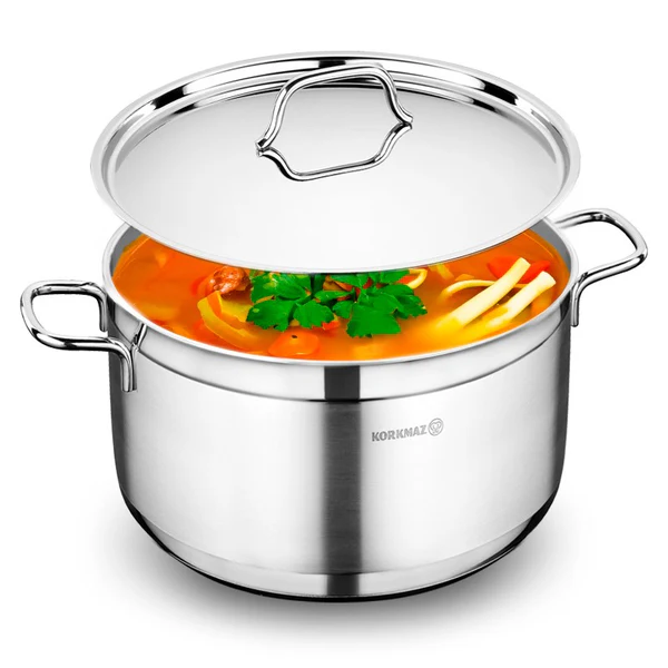 download_86a9de50-bf35-4879-9351-37f00dd8d2e0 Korkmaz Alpha Stainless Steel Pot, 30 cm, Model A1031 - Image 1