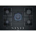 Bosch Built-in Gas Hob – 5 Burners – 75 cm – Black – PPQ7A6B20