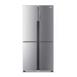 هاير ثلاجة نوفروست، 502 لتر، 4 باب، انفرتر، شاشة ديجيتال، فضي ايونكس، HRF-550TDPD