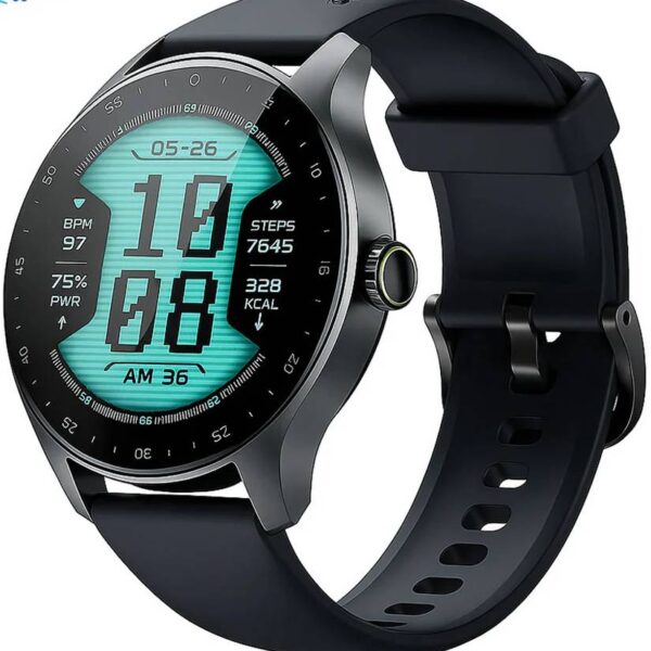 Oraimo Nova R Smartwatch Chrome Case with Black Silicone Strap OSW-821N