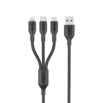 Oraimo Duraline 4 3A 1.2M 3 in 1 Cable OCD-118MCL Black
