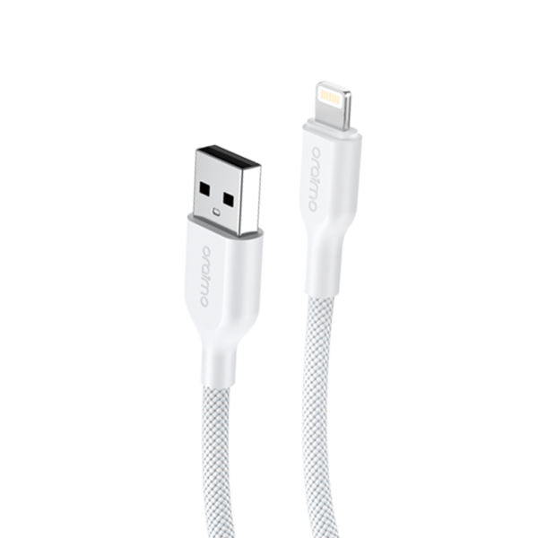 Oraimo braided Lightning to USB cable, 1 meter, white, OCD-152L