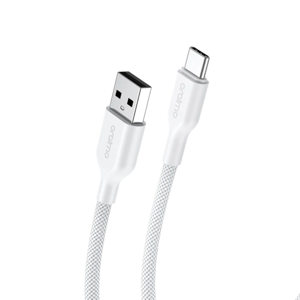Oraimo OCD-152C Braided USB-A to USB-C Power Cable, White