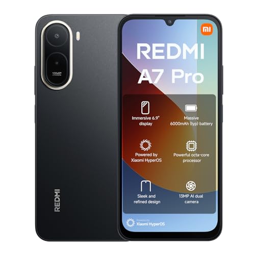 41vxWSG-8eL._SL500_ Xiaomi Redmi A7 Pro, 4GB RAM, 128GB Storage, 4G – Black - Image 1