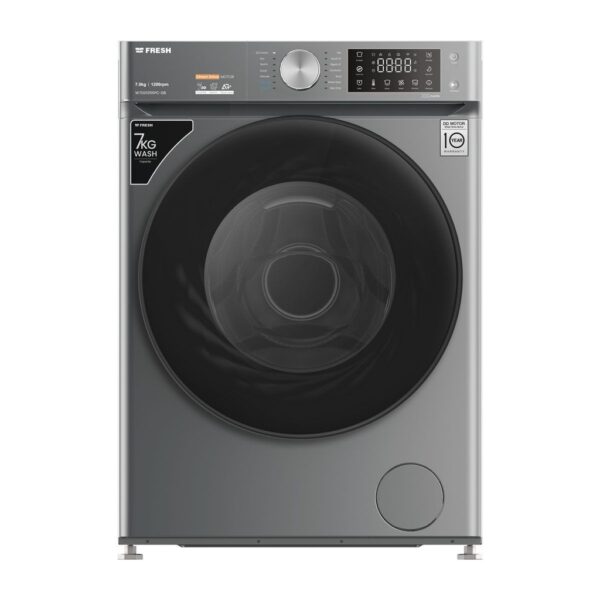 Fresh Fully Automatic Washing Machine, 7kg, Inverter Motor – Direct Drive – Steam Function – Dark Silver (Model 500023158)