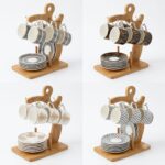 Coffee set with a wooden stand (cezve/pot not included) – various designs
