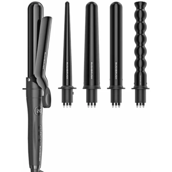 RUSHBRUSH 5-in-1 Curling Set – Black